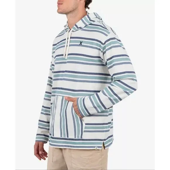 Hurley NWT Artillery Striped OG Hooded Poncho Sweatshirt - Picture 3 of 6